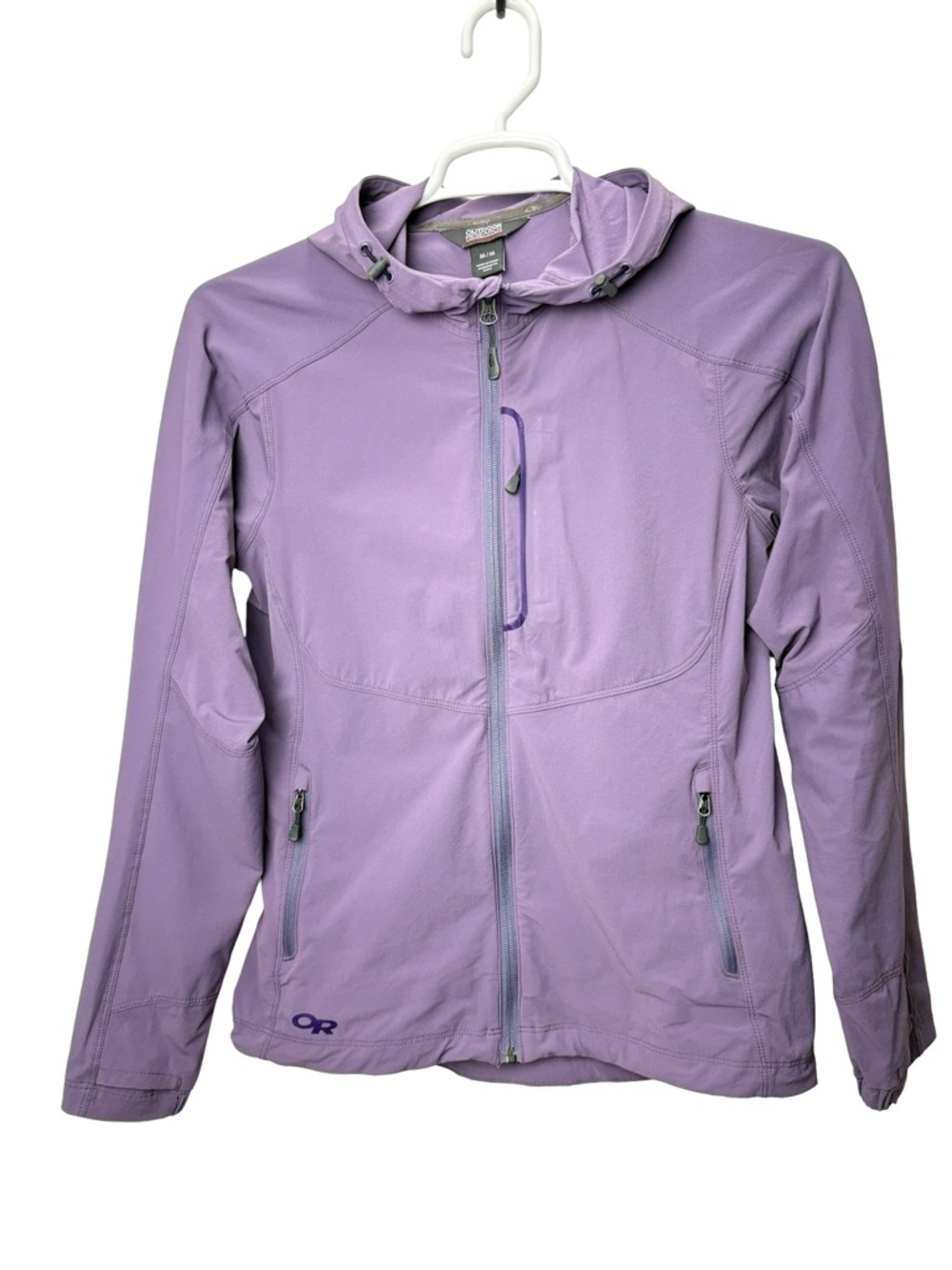 Outdoor Research Womens Ferrosi Hoodie Medium Full Zip Purple Jacket Pullover